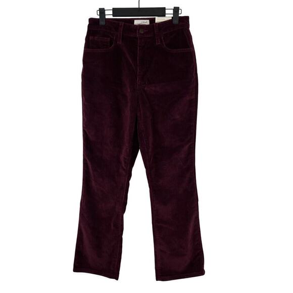 NWT Universal Thread Cherry Red High Rise Ankle Bootcut Corduroy Pants Size 6 - Picture 2 of 7